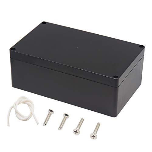 Junction Box, Zulkit Project Box IP65 Waterproof Outdoor Box ABS Plastic Electrical Boxes Electronic Enclosure Black 7.9 x 4.7 x 2.95 inch (200 x 120 x 75mm) - size: 7.9" x 4.7" x 2.95"(Pack of 1)