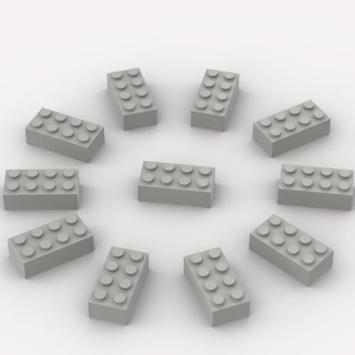 500 Piece Light Gray Bricks Bulk, Gray 2x4 Building Bricks Flat, Compatible with Lego Parts and Pieces: 2x4 Light Grey Bricks(Color: Light Gray), A0001 - color: 2x4 Brick Light Gray