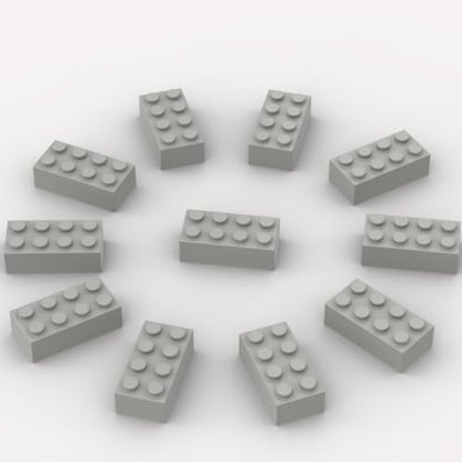 500 Piece Light Gray Bricks Bulk, Gray 2x4 Building Bricks Flat, Compatible with Lego Parts and Pieces: 2x4 Light Grey Bricks(Color: Light Gray), A0001 - color: 2x4 Brick Light Gray