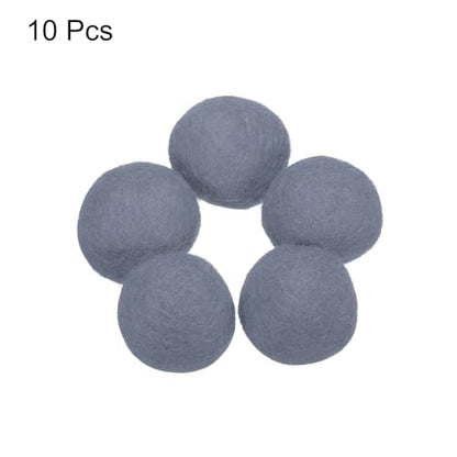 PATIKIL Wool Felt Balls Beads Wool Felting Pom 3.1cm 31mm Grey for Home Crafts Handcrafts Project DIY Pack of 10 - color: Grey