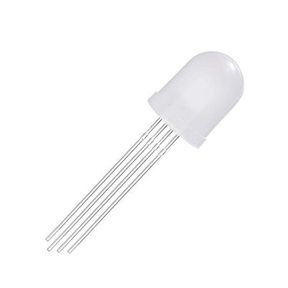 CHANZON 50 pcs 10mm RGB Multicolor Diffused LED Diode Lights Common Anode - color: J) Rgb (Common Anode) (50pcs)