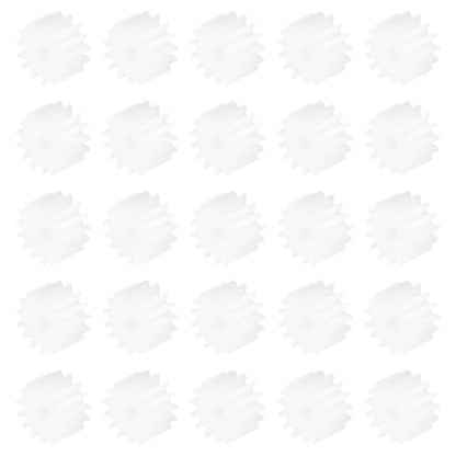 MECCANIXITY 50 Pcs Plastic Gears 15 Teeth Plastic Motor Gear Model 152A Reduction Gear for RC Car Model DIY Robot (White, Module 0.5) - style: 15 Teeth