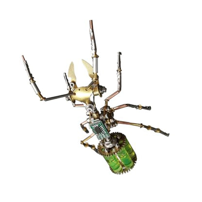 Steampunk 3D Metal Ant Puzzle Model for Adults – Mechanical DIY Assembly Kits 150+ Pcs Unique Desk Decor Christmas & Birthday Gift for Father Husband (Gatling Ant) - style: Gatling Ant