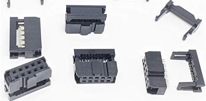 PC Accessories - Connectors Pro 50-Pack 2X5 10P 2.54mm Dual Rows IDC Sockets for Flat Ribbon Cable, 10 Pins FC Female Connector