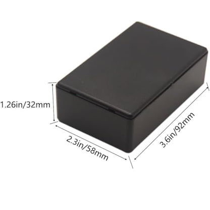 Zulkit 12Pcs Project Boxes ABS Plastic Electrical Project Case Power Junction Box Black 3.62 x 2.28 x 1.26 inch(92 x 58 x 32mm) - color: 12 PCS, size: 3.62"x 2.28" x 1.26"