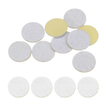 HARFINGTON 10pcs Round Adhesive Felt Circles, 15mm 5/8" Pre Cut Felt Craft Stickers Non-Woven Mini Felt Fabric Circles for DIY Sewing Handcraft Cut Projects Craft Finishing, White - color: White, size: 15mm (10pcs)