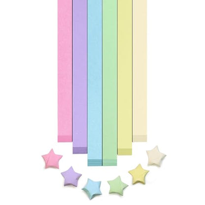 FoDau770 Solid Color Star Paper Strips - 1080 Sheet, Macaron Colour - color: Solid Macaron Colour