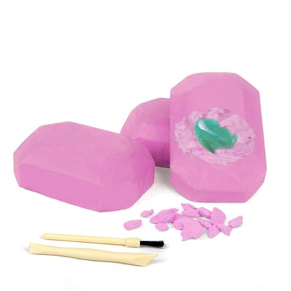 Liberty Imports 12-Pack Gem Digging Kit for Kids - Exciting Gemstone Mining Adventure - Educational STEM Crystal and Mineral Excavation – Party Favor Science Toys - style: Gemstones