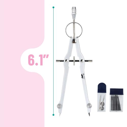 Mr. Pen- Bulk Compass and Protractor Set, 12 Set, Metal Math Compass - size: 12 Sets