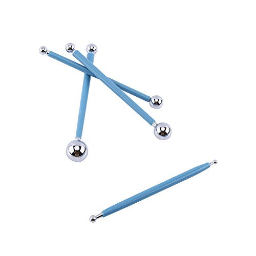 4PCS Modeling Ball Tools, Fondant Dotting Tools, Clay Sculpting Tool Set, Double Ended, for DIY Ball Modeling