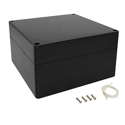 LeMotech Electrical Box ABS Plastic Project Box IP65 Waterproof Junction Box Project Case Universal Enclosure for Electronics Black 6.1x 6.1x 3.4 inch(160x160x90mm)（Pack of 1 - color: Black (1 pack), size: 6.1" x 6.1" x 3.4"