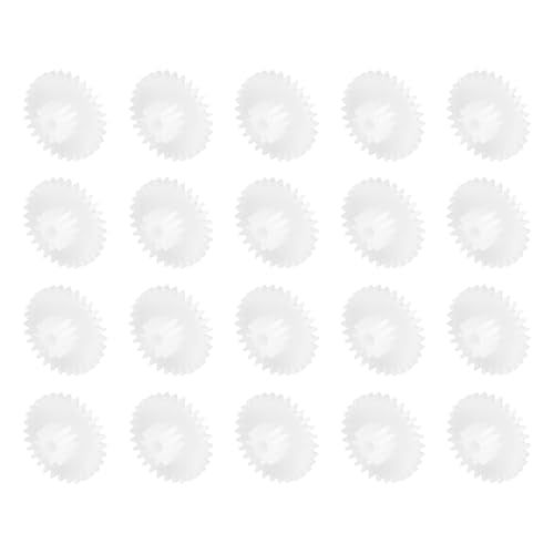 MECCANIXITY 20 Pcs Plastic Gears 30 Teeth Plastic Motor Gear Model 30122B Reduction Gear for RC Car Model DIY Robot (White, Module 0.5) - style: 30 Teeth