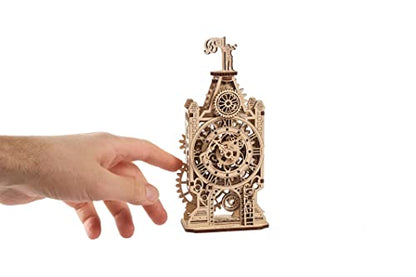 UGEARS Old Clock Tower 3D Wooden Puzzles for Adults - Wooden Model Kits for Adults Clock Kit for Do It Yourself Wood Building Kit for Adult Mechanical Puzzle Brain Teaser, Hobby Set