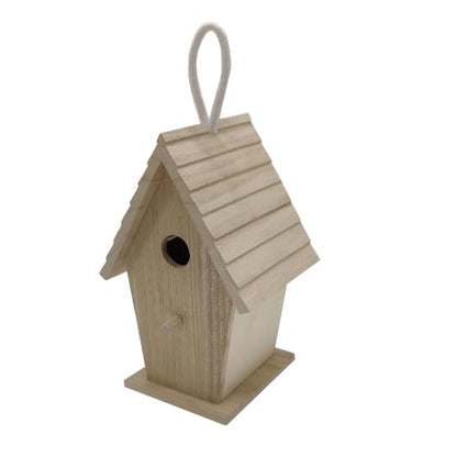 Make Market 8.5" Wood Birdhouse - Unfinished Birdhouse Made of 100% Wood, Outdoor Nesting Boxes - Bulk 8 Pack