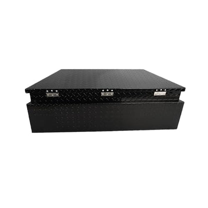 BLACKHORSE-RACING 39" Aluminum Diamond Plate Trailer Tongue Box, Black - color: Black, size: 39"(L) x 16.5"(W) x 12"(H)-Diamond Plate