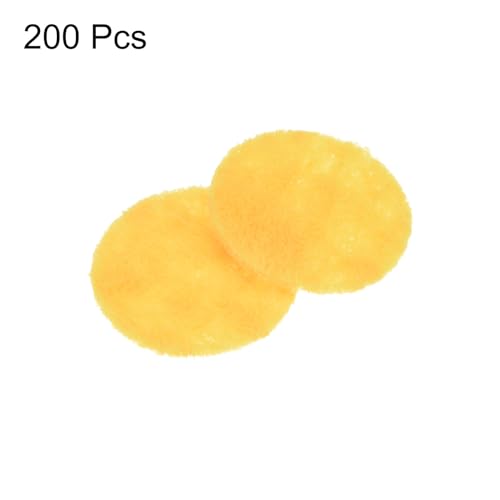 HARFINGTON 200pcs Round Felt Circles, 10mm 3/8" Pre Cut Felt Craft Pads Non-Woven Mini Felt Fabric Circles for DIY Sewing Handcraft Cut Projects Craft Finishing, Yellow - color: Yellow, size: 10mm