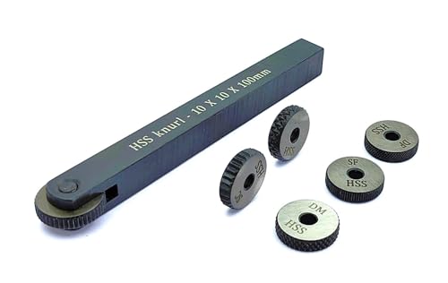 New Single wheel knurling tool holder with 5 spare HSS knurls ((Set of both)) - style: Knurling tool holder with 5 spare