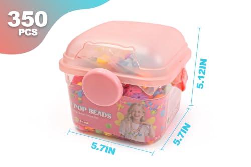 BIRANCO. Deluxe Beading Set with 350+ Pop Beads Include Butterfly, Bee, Dragonfly with Transparent Wings, and Ladybug Jewelry Making Kit for Kids Ages 3-8 - size: with insect features