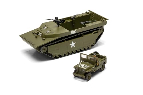 Airfix Model Tank - A02302V Buffalo Willys MB Jeep, Plastic Model Kits for Adults & Kids 8+, 1:76 Scale, Skill Level 2, WW2 Theme Military Models, World War 2 Tanks - style: Buffalo Willys MB Jeep