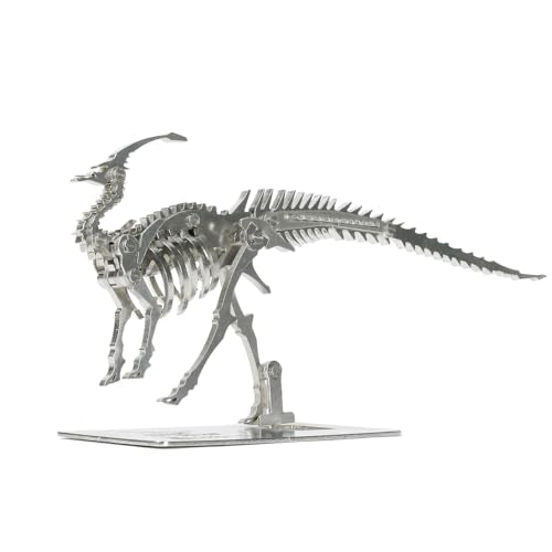 Mechanical Parasaurolophus 3D Metal Puzzle 3D Metal Model Kits DIY Mechanical Fine Assembly Model Suitable for Adults and Teenagers, Enhance Hands-on Ability, Creative Decorations - color: 02.parasaurolophus