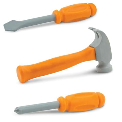Safari Ltd. Handy Tools TOOB - 8 Mini Figurines Including Vice, Drill, Screwdrivers, Wrench, Pliers, Saw, and Hammer - Educational Toy Figure Set for Boys, Girls & Kids Ages 3+