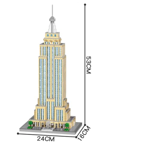 New York Empire State Building Blocks Set, Commemorative Architectural Model Building Kit, World Famous Landmark Model Set, Modular House Architectural for Gift Home Decoration