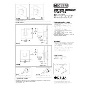 Delta Faucet Ara 6-Setting Shower Handle Diverter Trim Kit, Diverter Valve Trim Kit Black, 6 Way Shower Diverter, Delta Diverter Trim, Matte Black T11967-BL (Valve Not Included) - color: Matte Black
