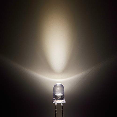 CHANZON 20 pcs Pre-Wired 5mm Warm White LED Diode Lights (DC 12V) - color: J) Warm-white (20pcs)