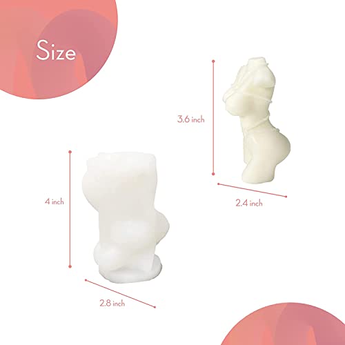 Candle Molds - Silicone Mold for Candles Making, DIY 3D Moulds for Soy Wax, Beeswax, Scented Candle, Valentine's Day Gifts (Body) - color: Body