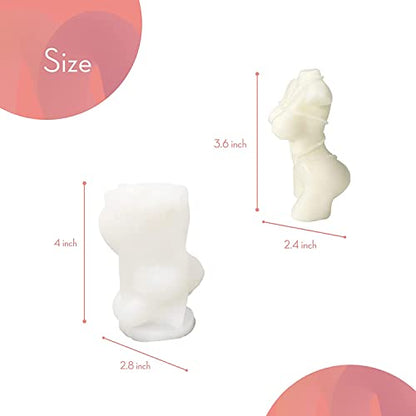 Candle Molds - Silicone Mold for Candles Making, DIY 3D Moulds for Soy Wax, Beeswax, Scented Candle, Valentine's Day Gifts (Body) - color: Body