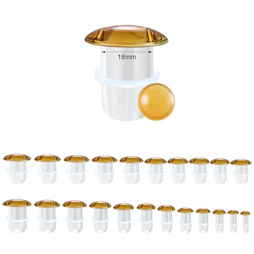 Glass Ear Stretching Kit Single Flare Plugs & Rubber Rings Unique 1mm Increments 3mm-25mm Gradual Sizing Smooth Glass Gauges for Daily Wear Earring Expander Stretcher Piercing Body Jewelry 2Pc - color: Brown, size: 18mm