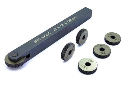 New Single wheel knurling tool holder with 5 spare HSS knurls (10 x 10 x 100 mm) - style: Knurling Tool 5 spare (10 x 10 x 100 mm)