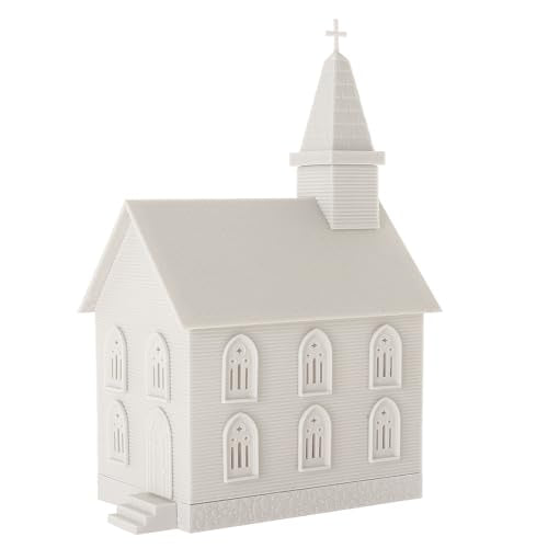 HO Scale Model Blank Church Kit Unassembled House for Model Train Layout Diorama JZHO6875JJ