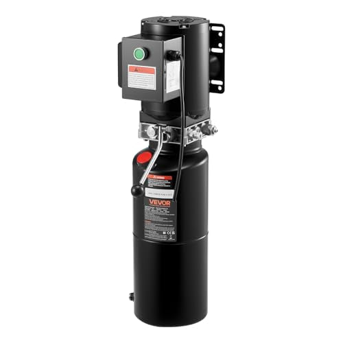 Vevor 110V 10 Quart Hydraulic Power Unit Automotive Hydraulic Pump Dump Trailer Vehicle Mounted Lifter Auto Shop Repair Car Lift Power Unit for Two and Four Post Lift Auto Hoist - size: 10 Quart, style: Single Acting