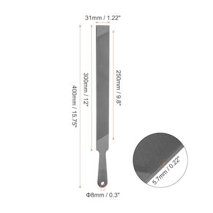 HARFINGTON Farmers Own Files 12 Inch High Carbon Steel Single Cut Flat Hand Rasp File for Deburring and Removing Material - size: 12 Inch