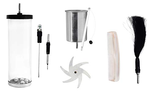 Eisco Labs Electrostatics Exploration: 7-Piece Kit & Hand Crank Van de Graaff Generator