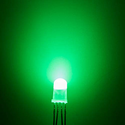 CHANZON 100 pcs 5mm RGB Multicolor Diffused LED Diode Lights Common Anode - color: L) Rgb (Common Anode) (100pcs)