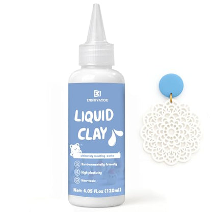 INNOVAYOU 120ml White Liquid Polymer Oven-Bake Clay, Baking Molding