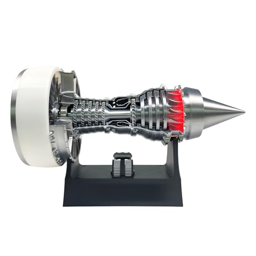 TR900 Turbofan Engine Model Kit, 28cm DIY A380 Jet Engine - color: Silver White
