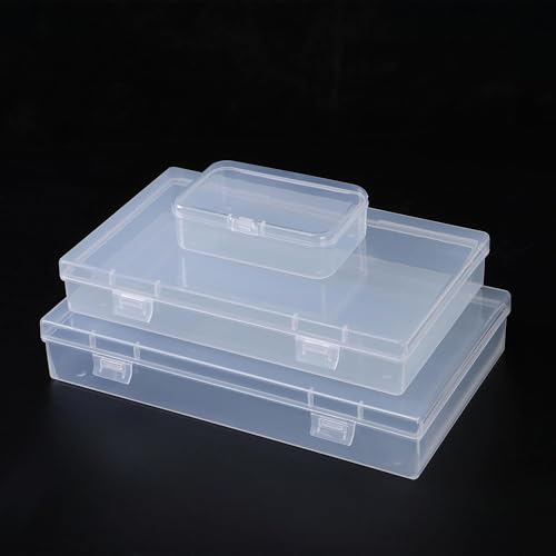 LJY 20 Clear Plastic Boxes, 3 Sizes for Hardware - color: Transparent, size: Mixed Sizes