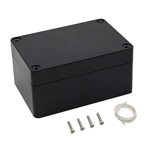 LeMotech Junction Box IP65 Waterproof Project Box Dustproof ABS Plastic Electrical Boxes Universal Enclosure for Electronic Black 3.93x 2.68x 1.97 inch (100 x 68 x 50 mm)(Pack of 1) - color: Black (1 pack), size: 3.9" x 2.6" x 1.9"