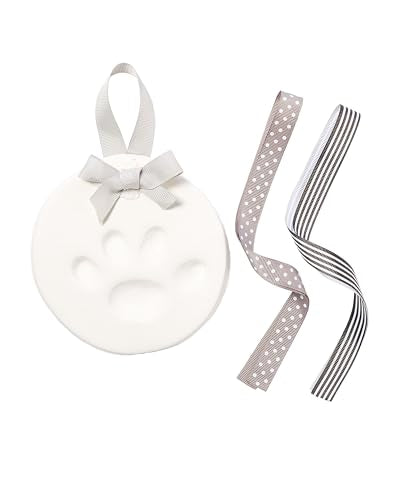 Pearhead Pet Paw Print Keepsake Ornament Kit, No-Bake Clay Kit - color: Clay Pawprint Kit, 3 Ribbons, size: 1-Pack