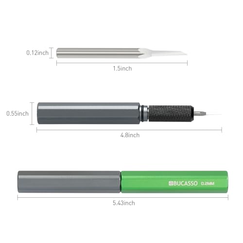 Model Scriber, Line Scriber with Tungsten Steel Blades, Model Scribing Tool for Modeling Hobby, RG Scale Model, Gundam Model Kit, Plastic Models, Resin GK Carved Engraved Lines (0.2MM) - size: 0.2MM