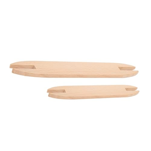 Wooden Weaving Shuttle Set 2 Pack Beech Wood Handcrafted Weaving Tools for DIY Scarf Sweater Scarf Tapestry Knitting Kits Large and Small Sizes for Beginners Creative Crafting