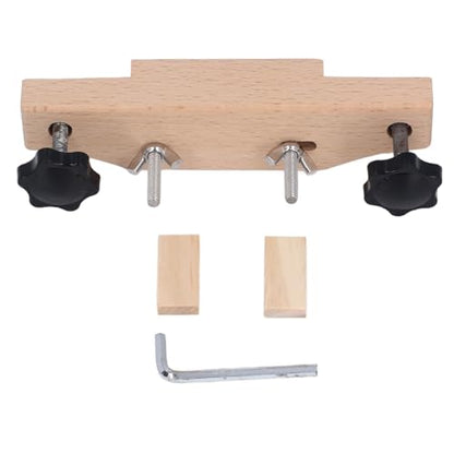 Generic Guitar Bridge Clamp, Maple Wood and Metal Guitar Bridge Holding Repair Luthier Tool with Cork Spacers and L Wrench, for Home and Repair Stores