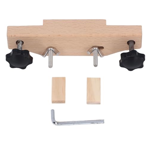 Generic Guitar Bridge Clamp Maple Wood Metal with Cork Spacers L Wrench for Acoustic Guitar Bridge Holding Repair Luthier Tool Accessory Repair Tool Maintenance