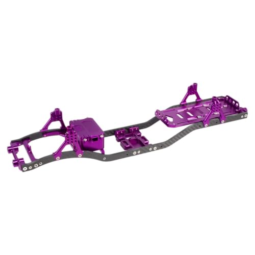 1/10 RC Crawler Metal Chassis Kit for Axial SCX10 II Rock Off Road Truck - color: Purple