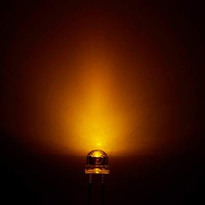 CHANZON 100 pcs 5mm Yellow Straw Hat LED Diode Lights (DC 2V 20mA) - color: E) Yellow (100pcs)