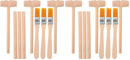 Vaguelly 3 Sets of Kids Dig Tool Digging Kit with Mini Hammer Chisel Brush Kit for Gems Gemstone (Pack of 2) - size: 14.00X4.00X2.00CM (Pack of 2)