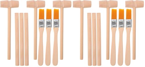 Vaguelly 3 Sets of Kids Dig Tool Digging Kit with Mini Hammer Chisel Brush Kit for Gems Gemstone (Pack of 2) - size: 14.00X4.00X2.00CM (Pack of 2)